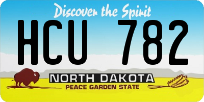 ND license plate HCU782
