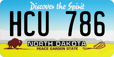 ND license plate HCU786
