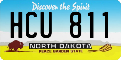 ND license plate HCU811