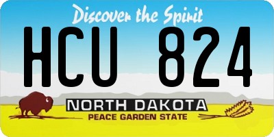 ND license plate HCU824
