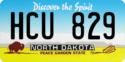 ND license plate HCU829