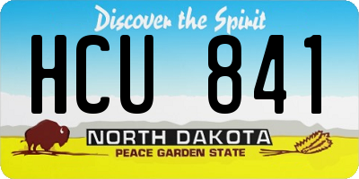 ND license plate HCU841
