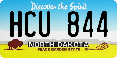 ND license plate HCU844