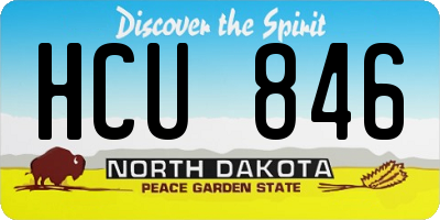 ND license plate HCU846