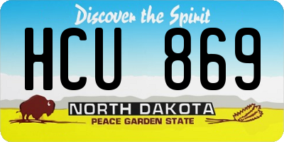 ND license plate HCU869