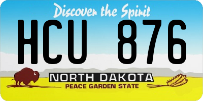 ND license plate HCU876