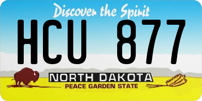 ND license plate HCU877