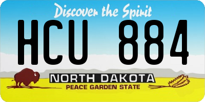 ND license plate HCU884