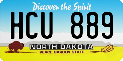 ND license plate HCU889