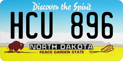 ND license plate HCU896