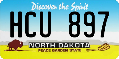 ND license plate HCU897