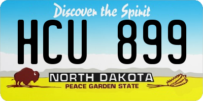 ND license plate HCU899