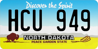 ND license plate HCU949