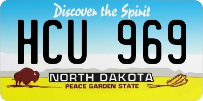 ND license plate HCU969