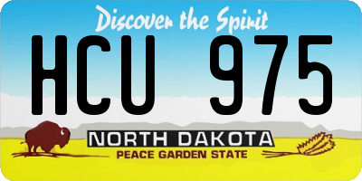 ND license plate HCU975