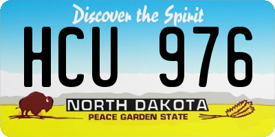 ND license plate HCU976