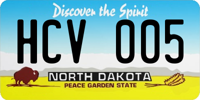 ND license plate HCV005