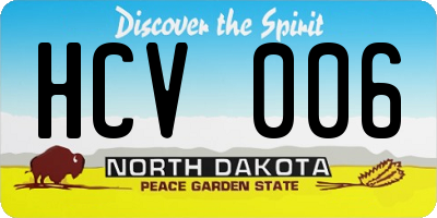 ND license plate HCV006