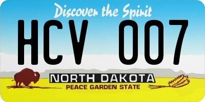 ND license plate HCV007