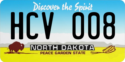 ND license plate HCV008