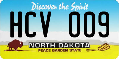 ND license plate HCV009