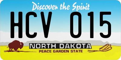 ND license plate HCV015