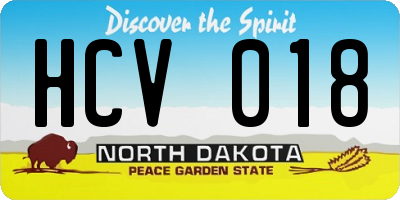 ND license plate HCV018