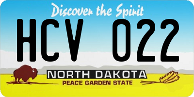 ND license plate HCV022