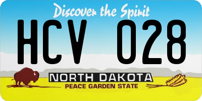 ND license plate HCV028