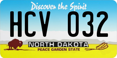 ND license plate HCV032