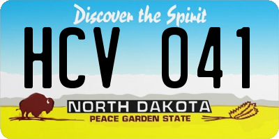 ND license plate HCV041