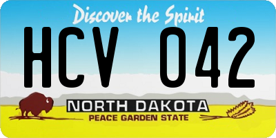 ND license plate HCV042