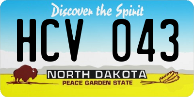 ND license plate HCV043
