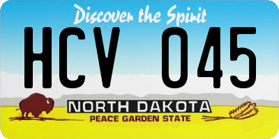 ND license plate HCV045