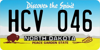 ND license plate HCV046