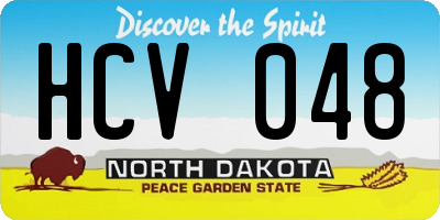 ND license plate HCV048