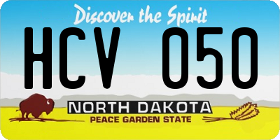 ND license plate HCV050