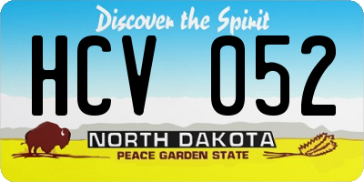 ND license plate HCV052