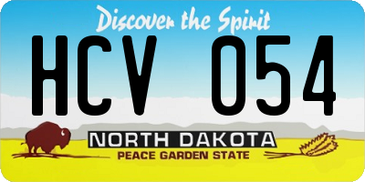 ND license plate HCV054