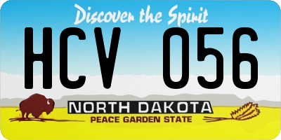 ND license plate HCV056