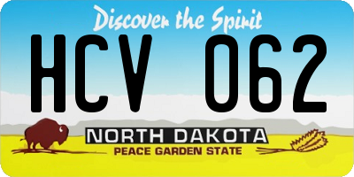 ND license plate HCV062