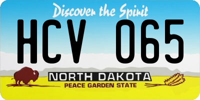 ND license plate HCV065
