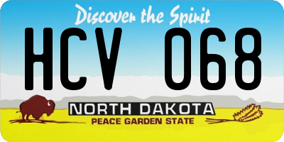 ND license plate HCV068