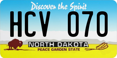 ND license plate HCV070