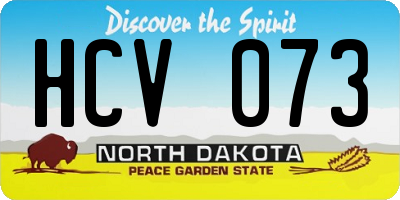 ND license plate HCV073