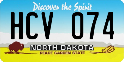 ND license plate HCV074