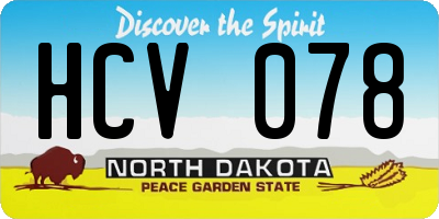ND license plate HCV078