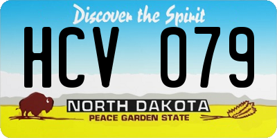 ND license plate HCV079