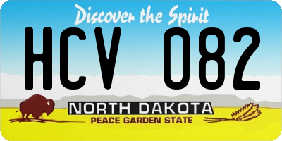 ND license plate HCV082