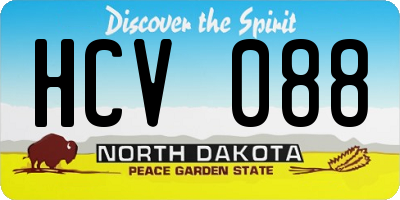ND license plate HCV088